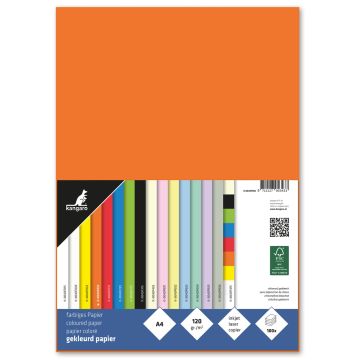 Papier Kangaro A4 120gr Oranje Pak 100 Vel