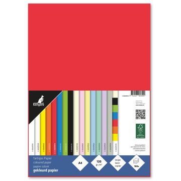 Papier Kangaro A4 120gr Rood Pak 100 Vel