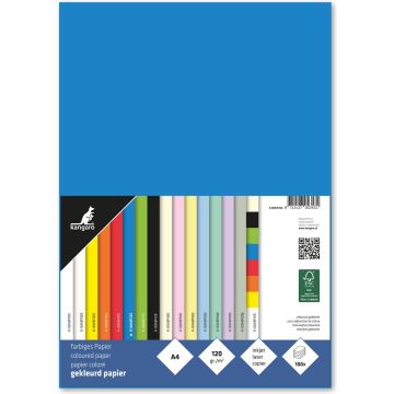 Papier Kangaro A4 120gr Blauw Pak 100 Vel
