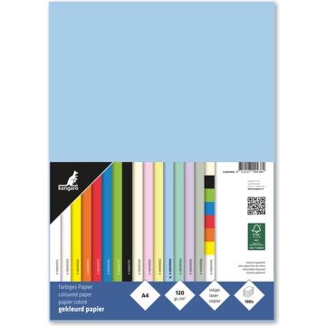 Papier Kangaro A4 120gr Pastel Blauw Pak 100 Vel