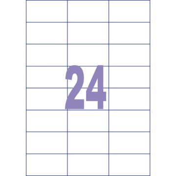 Label Kangaro ILK 70x37mm doos à 25 vel 24 etiketten per A4 vel