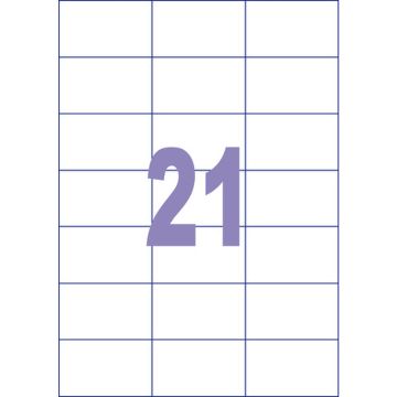 Label Kangaro ILK 70x42,3mm doos à 25 vel 21 etiketten per A4 vel
