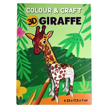 Kleur en knutsel je eigen 3D dier - Giraffe