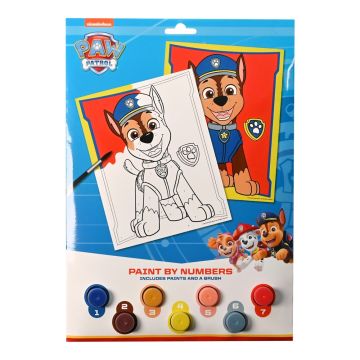 Schilderen op nummer -  Paw Patrol - Chase - inclusief verf en kwast