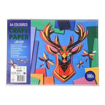 Kleurrijke dieren Knutselpapier - A4 - 100 vel