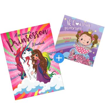 Combideal - Kleurboek & Stickerboek - Prinsessen