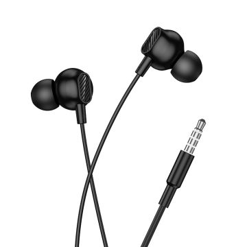 Hoco M117 Oordopjes met Microfoon - 3,5mm aux - Zwart