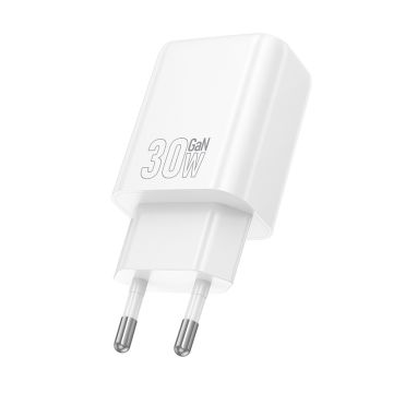 Hoco PD30W+QC3.0  dual port fastcharger USB-A USB-C - Wit