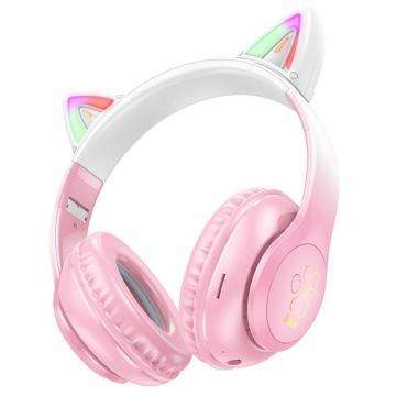 Hoco Bluetooth Hoofdtelefoon voor Kinderen - Roze