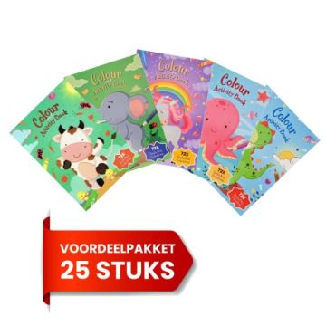 Kleur en Stickerboek - Voordeelpakket C - 25 stuks