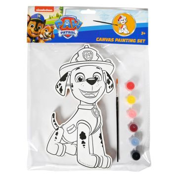 Canvas Paw Patrol - Marshall - inclusief verf en kwast