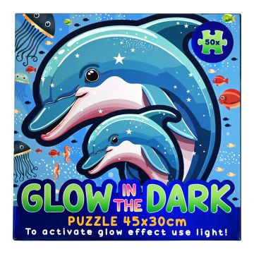 Glow in the dark puzzel - Zeedieren