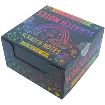 Scratch Notes - 120 vel - 9x9cm - inlcusief Houten Stylus