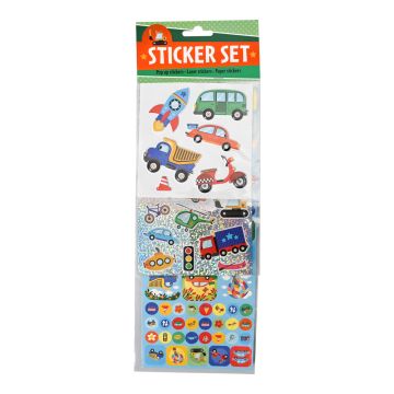 Set van 3 stickervellen - Voertuigen