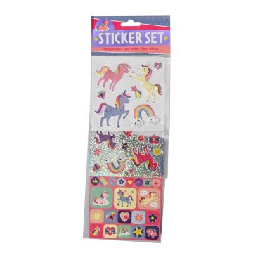 Set van 3 stickervellen - Unicorns