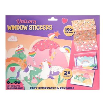 Raamstickers Unicorn – set van 150 stickers