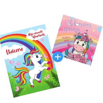 Combideal - Kleurboek & Stickerboek - Unicorn