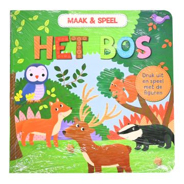 Maak & Speel kartonboek – Het Bos – Dieren uitdrukken